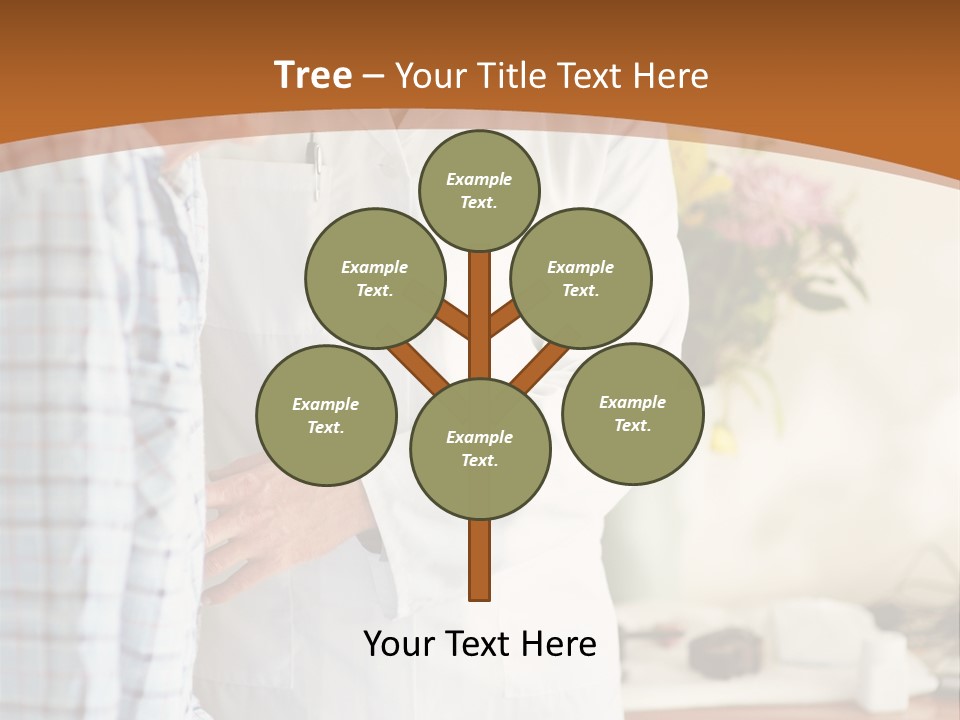 A Man In A White Lab Coat Is Talking To Another Man In A White Coat PowerPoint Template