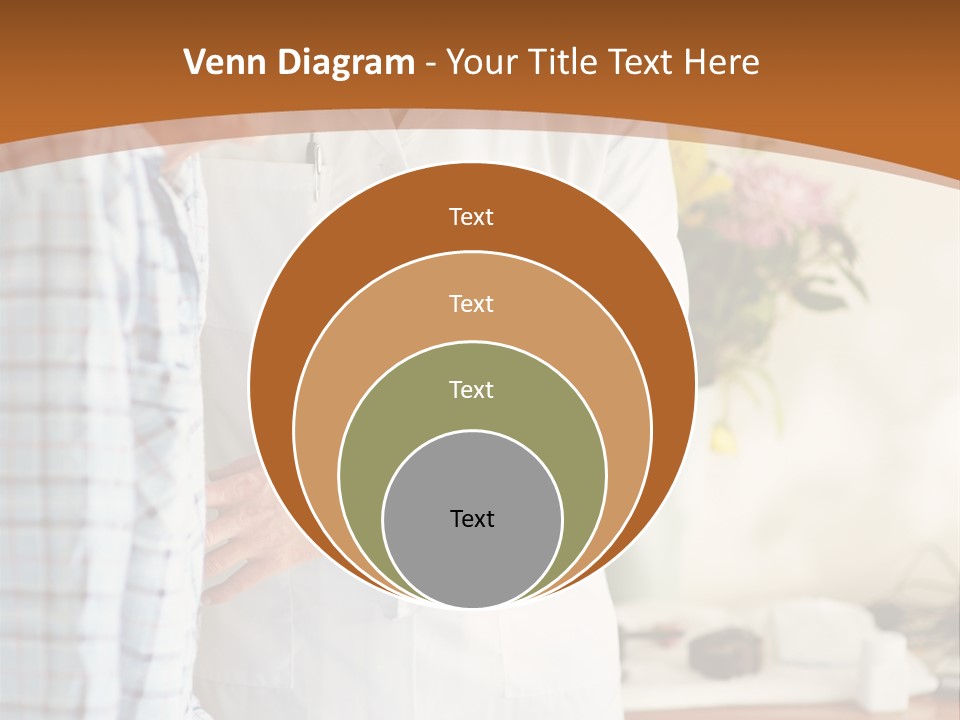 A Man In A White Lab Coat Is Talking To Another Man In A White Coat PowerPoint Template