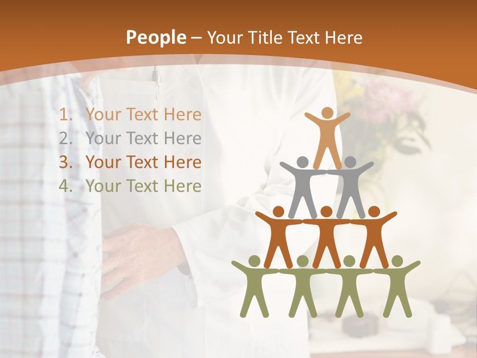 A Man In A White Lab Coat Is Talking To Another Man In A White Coat PowerPoint Template