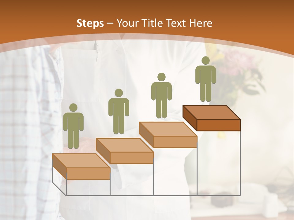 A Man In A White Lab Coat Is Talking To Another Man In A White Coat PowerPoint Template