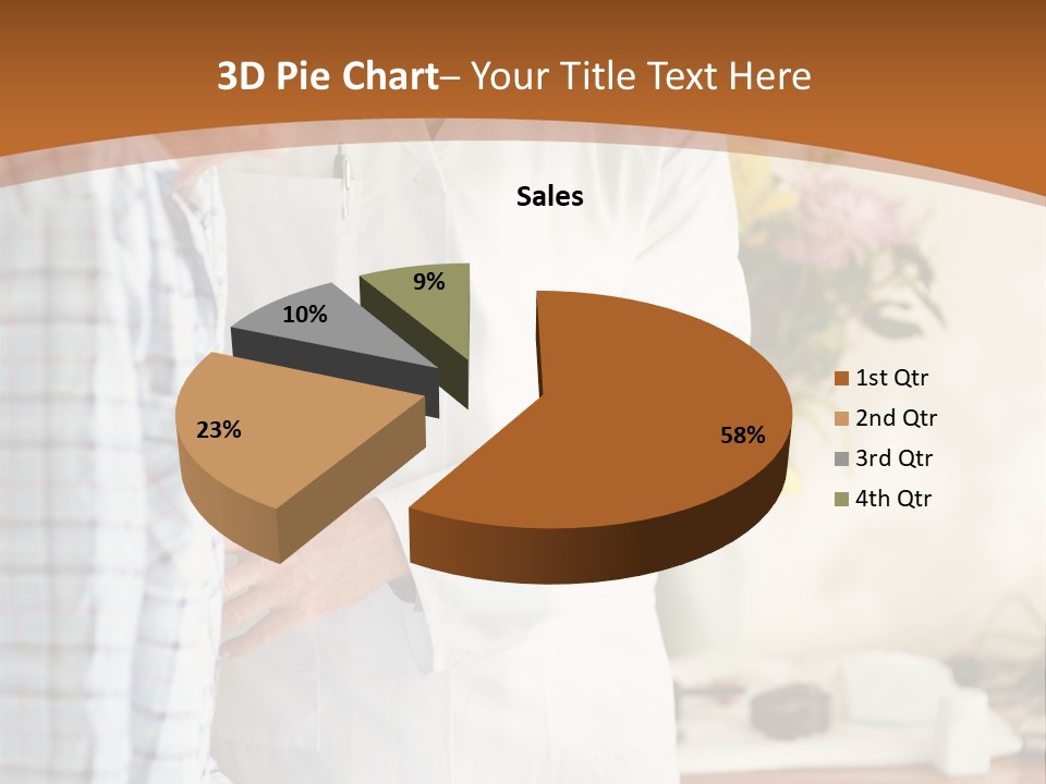 A Man In A White Lab Coat Is Talking To Another Man In A White Coat PowerPoint Template