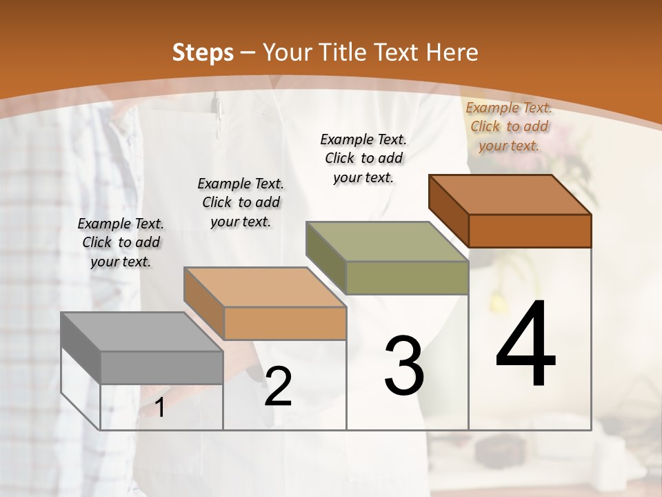 A Man In A White Lab Coat Is Talking To Another Man In A White Coat PowerPoint Template