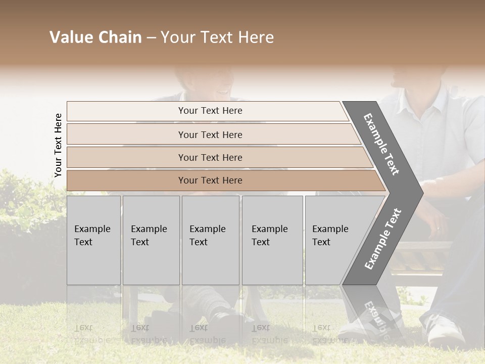 A Couple Of Men Sitting On Top Of A Bench PowerPoint Template