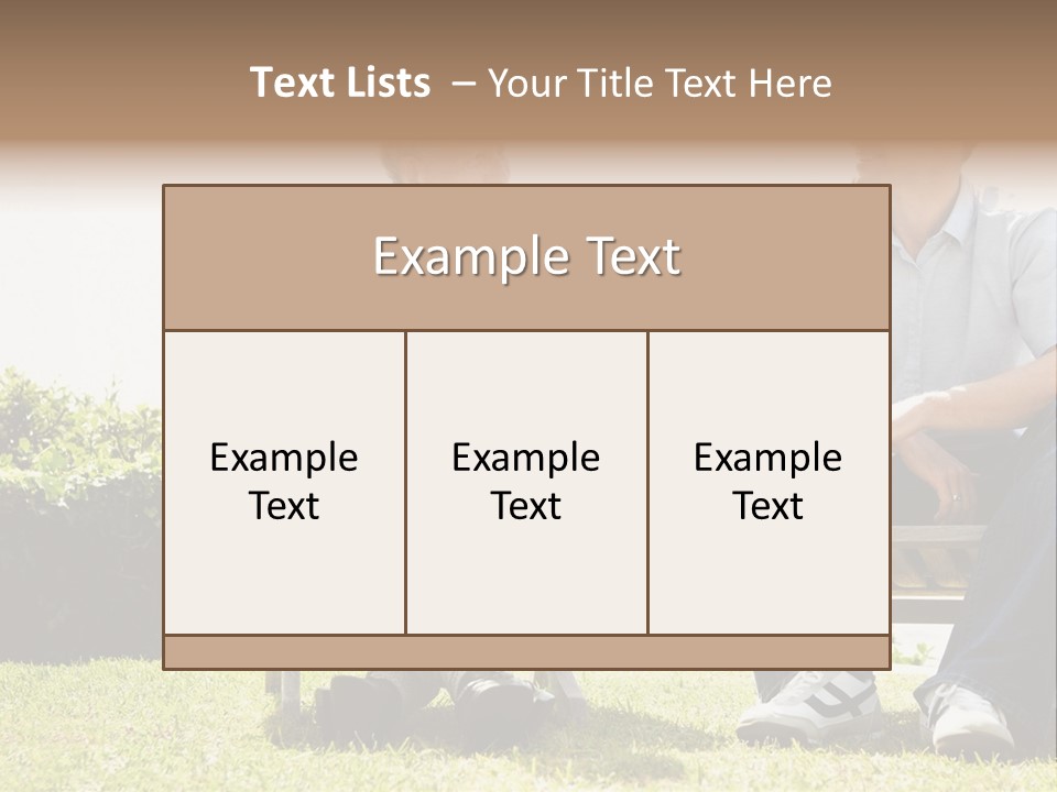 A Couple Of Men Sitting On Top Of A Bench PowerPoint Template