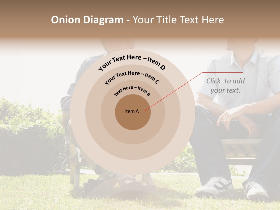 A Couple Of Men Sitting On Top Of A Bench PowerPoint Template