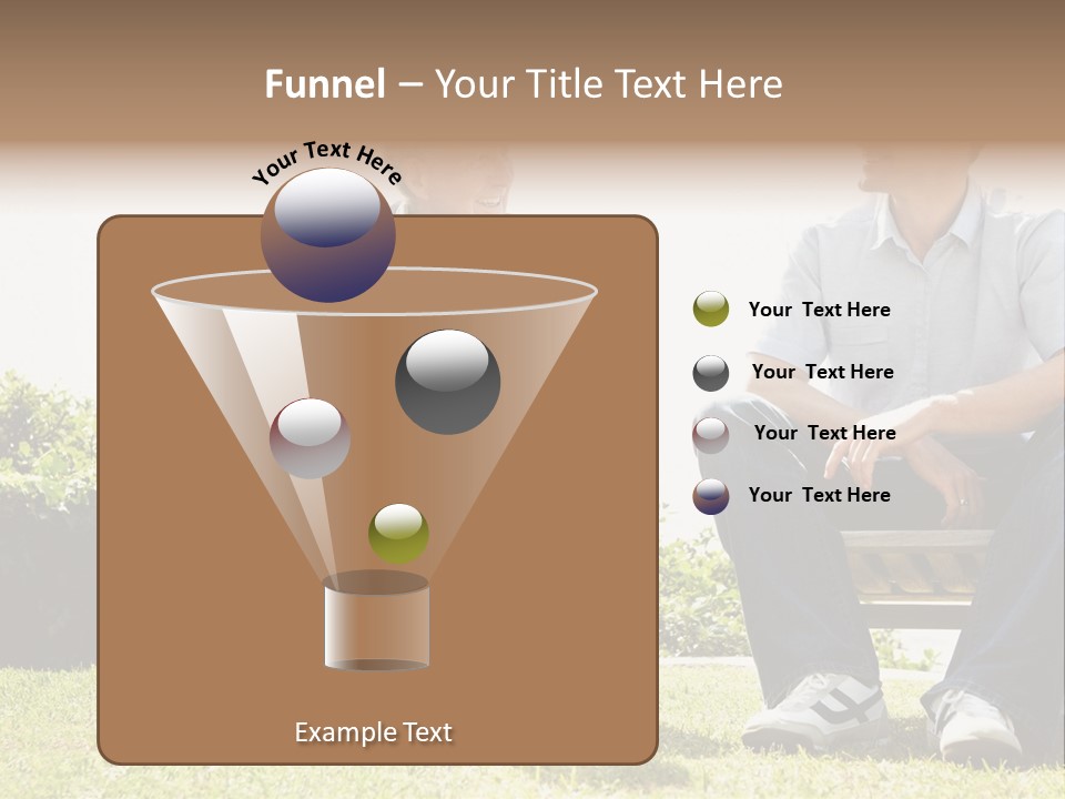 A Couple Of Men Sitting On Top Of A Bench PowerPoint Template