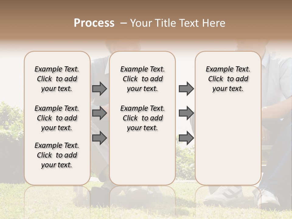 A Couple Of Men Sitting On Top Of A Bench PowerPoint Template