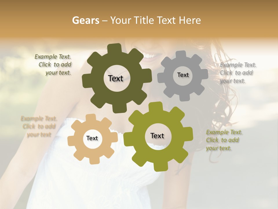 Fitness Beauty Stretch PowerPoint Template