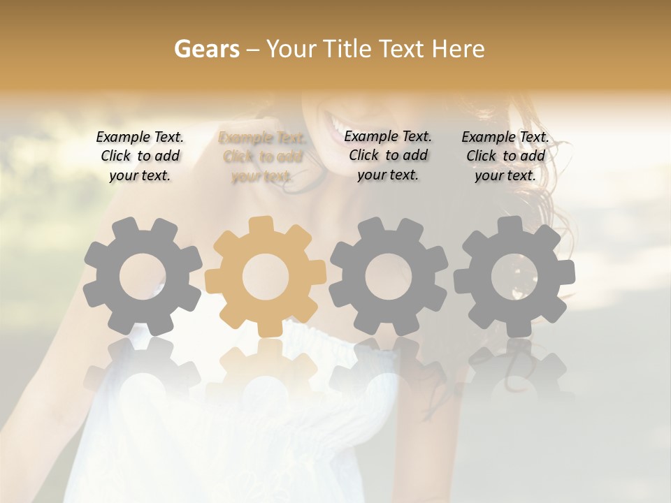 Fitness Beauty Stretch PowerPoint Template