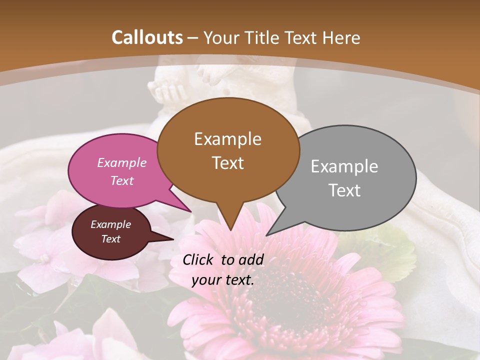 Pink Petals Angel PowerPoint Template