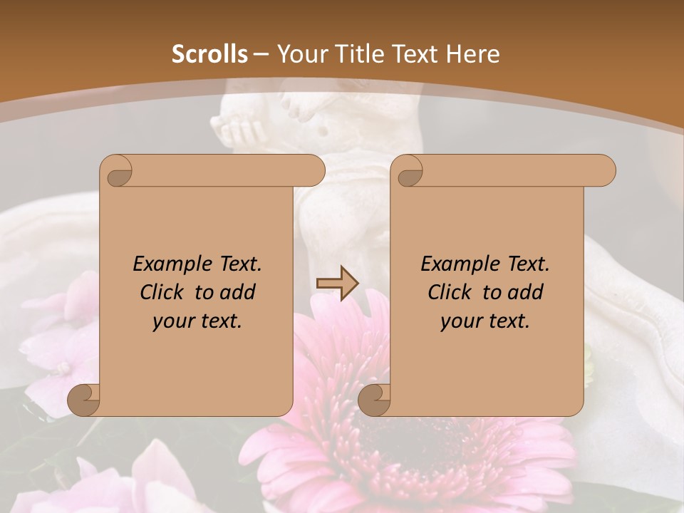 Pink Petals Angel PowerPoint Template