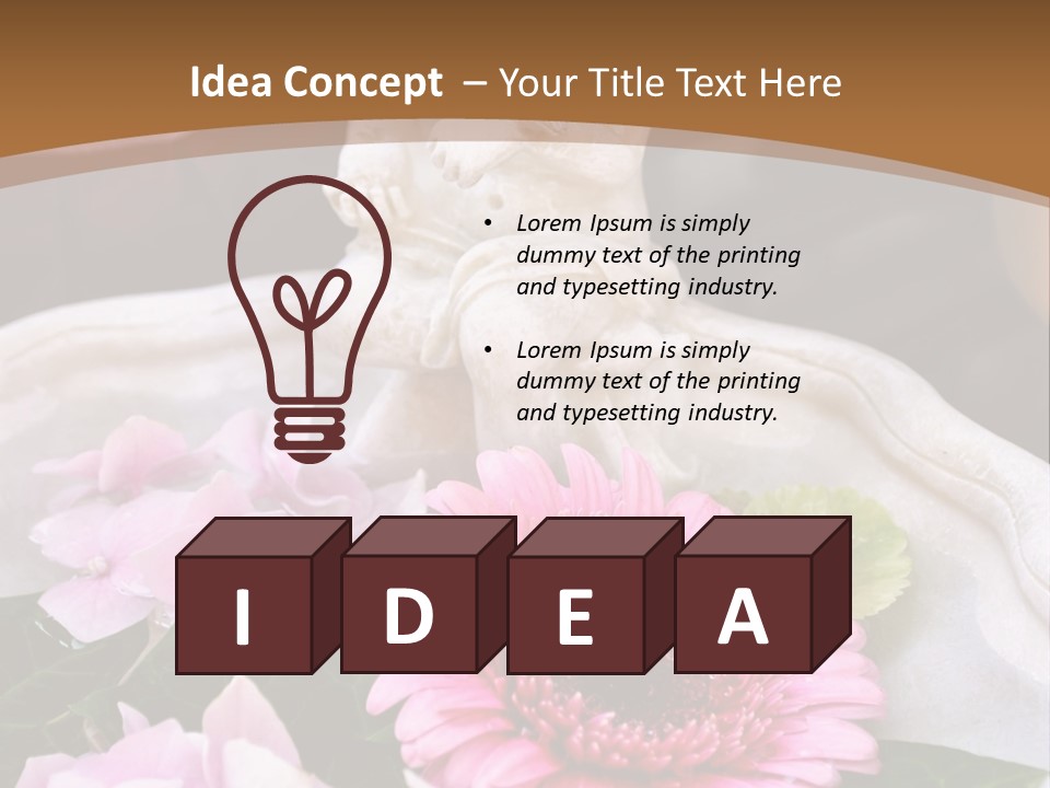 Pink Petals Angel PowerPoint Template