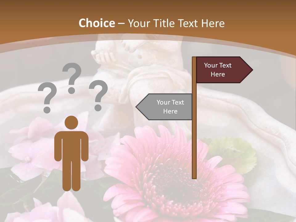Pink Petals Angel PowerPoint Template
