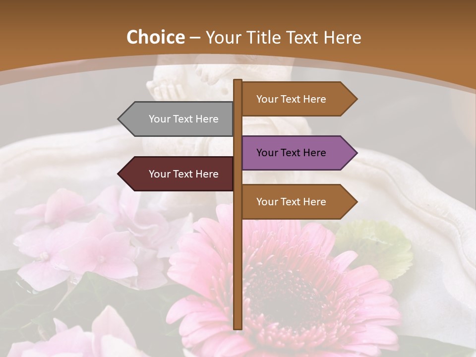 Pink Petals Angel PowerPoint Template