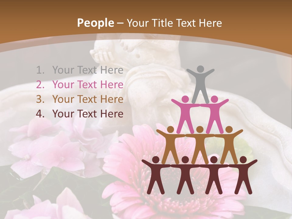 Pink Petals Angel PowerPoint Template