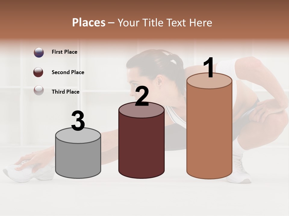 Fitness Beauty Stretch PowerPoint Template