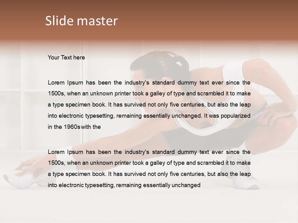 Fitness Beauty Stretch PowerPoint Template