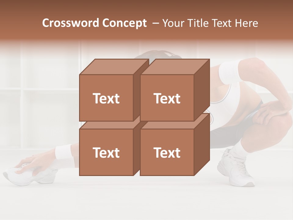 Fitness Beauty Stretch PowerPoint Template