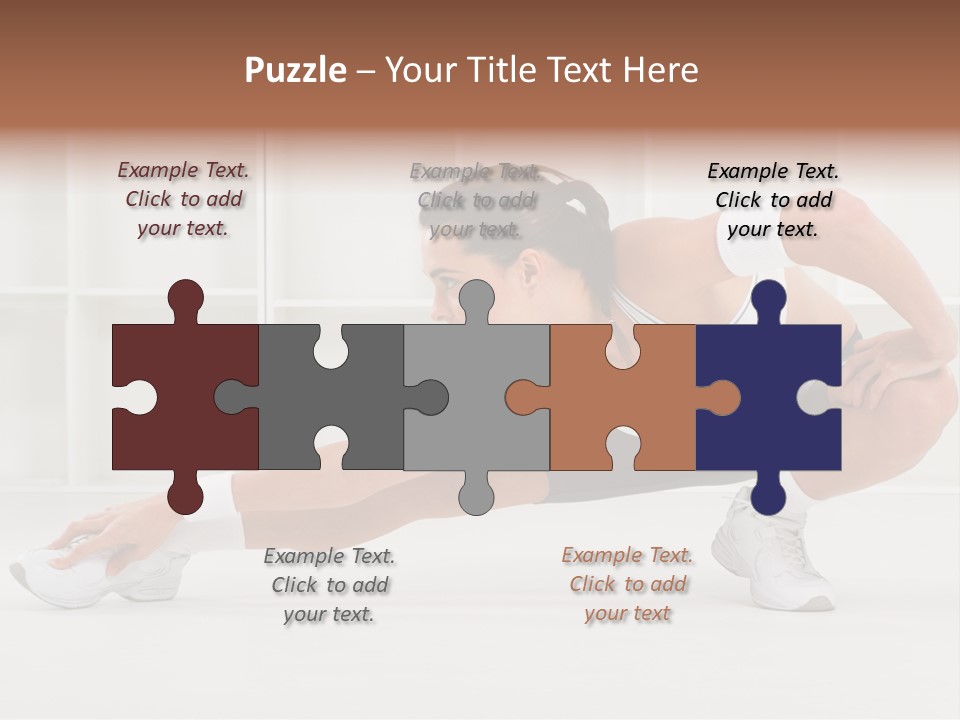 Fitness Beauty Stretch PowerPoint Template