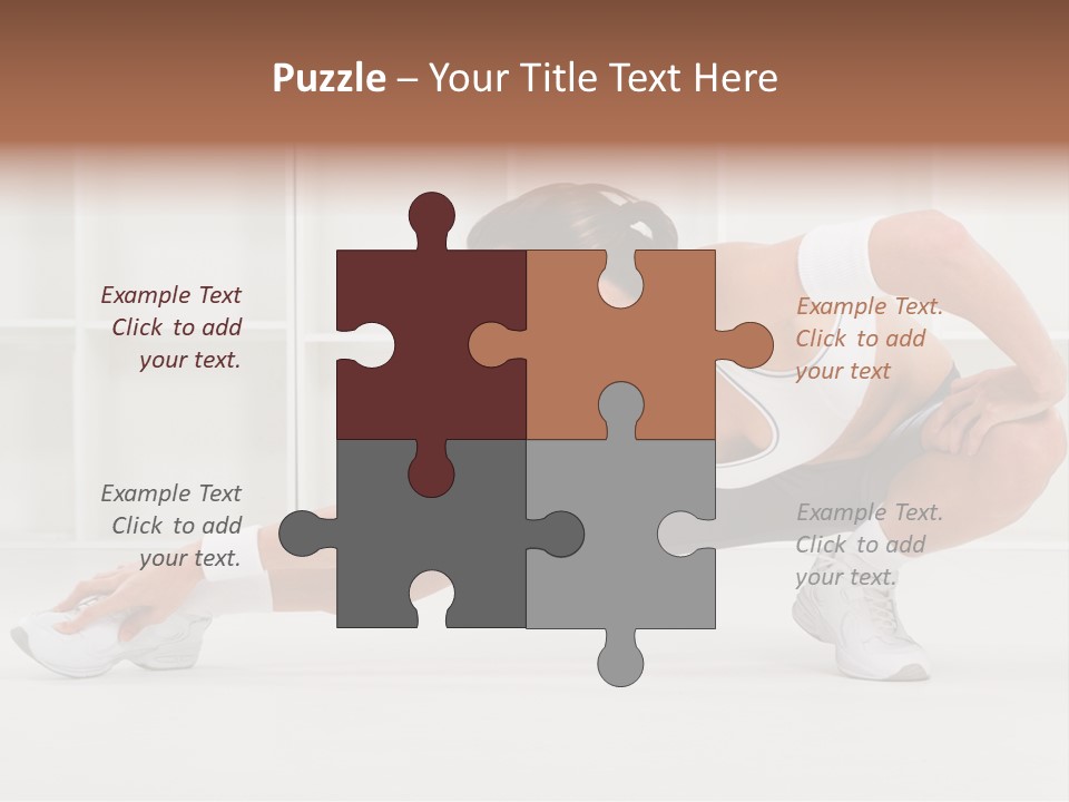 Fitness Beauty Stretch PowerPoint Template