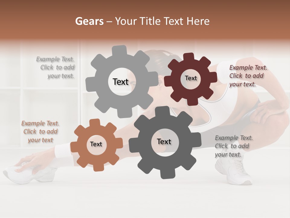 Fitness Beauty Stretch PowerPoint Template