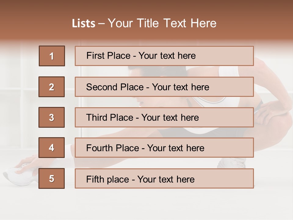Fitness Beauty Stretch PowerPoint Template