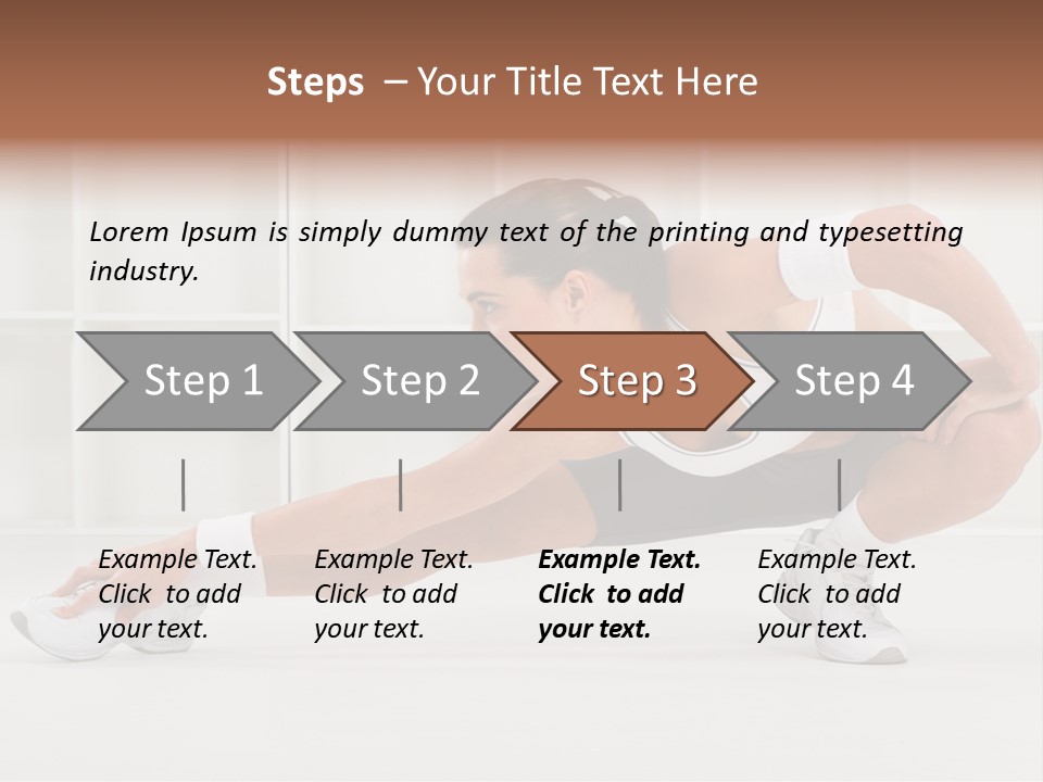 Fitness Beauty Stretch PowerPoint Template