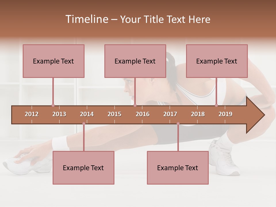 Fitness Beauty Stretch PowerPoint Template