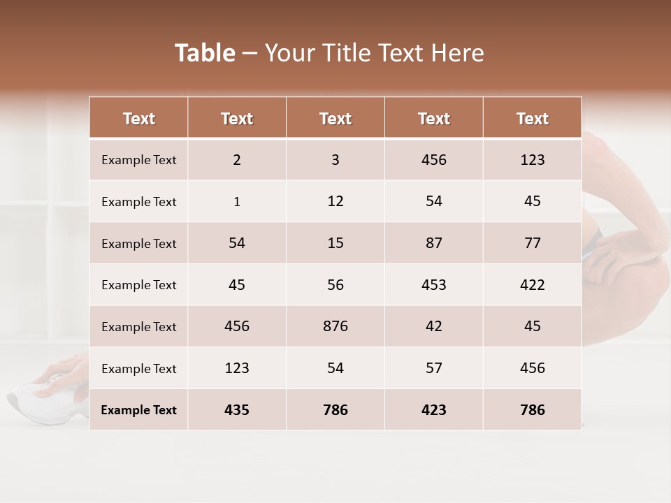 Fitness Beauty Stretch PowerPoint Template