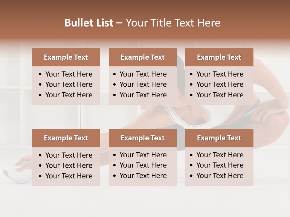Fitness Beauty Stretch PowerPoint Template