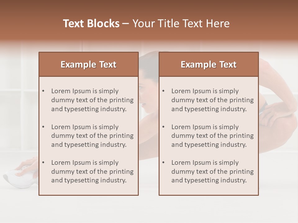 Fitness Beauty Stretch PowerPoint Template