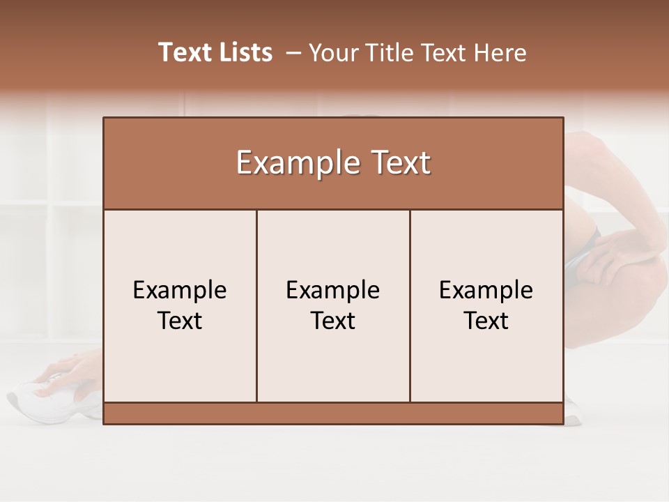 Fitness Beauty Stretch PowerPoint Template