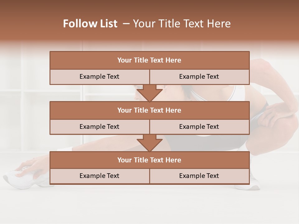 Fitness Beauty Stretch PowerPoint Template