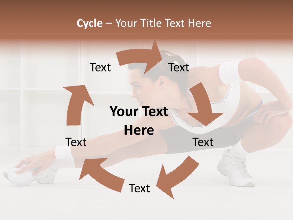 Fitness Beauty Stretch PowerPoint Template