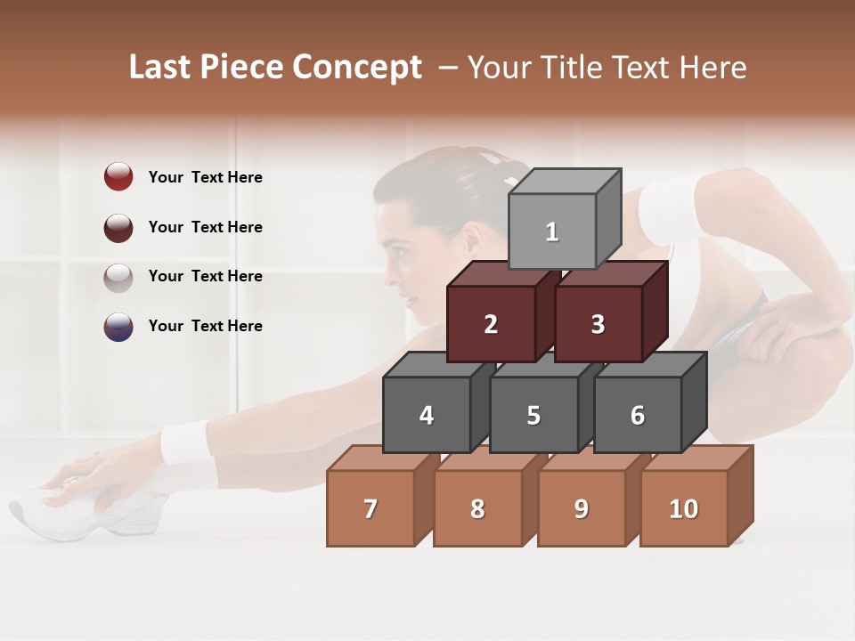 Fitness Beauty Stretch PowerPoint Template