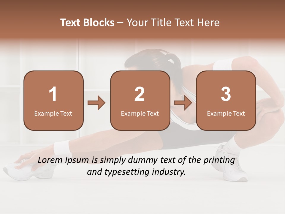 Fitness Beauty Stretch PowerPoint Template