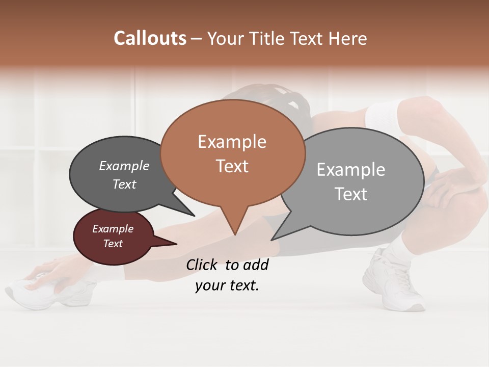 Fitness Beauty Stretch PowerPoint Template