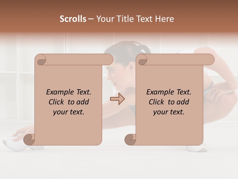 Fitness Beauty Stretch PowerPoint Template
