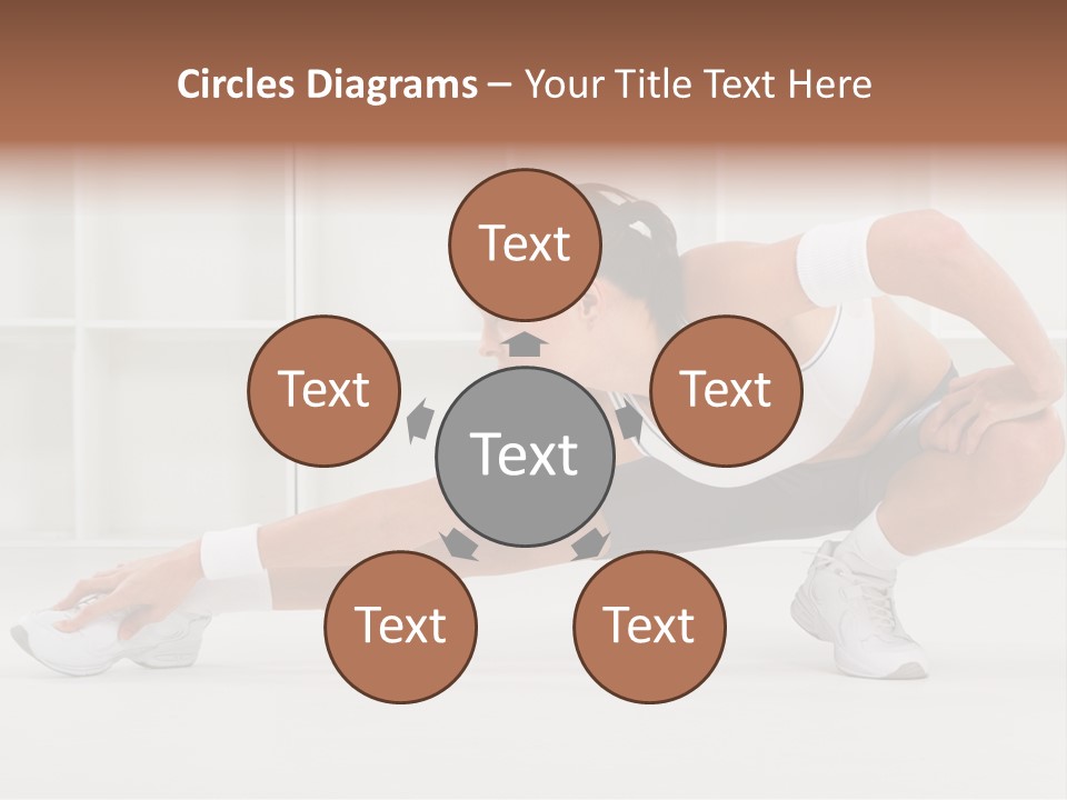 Fitness Beauty Stretch PowerPoint Template