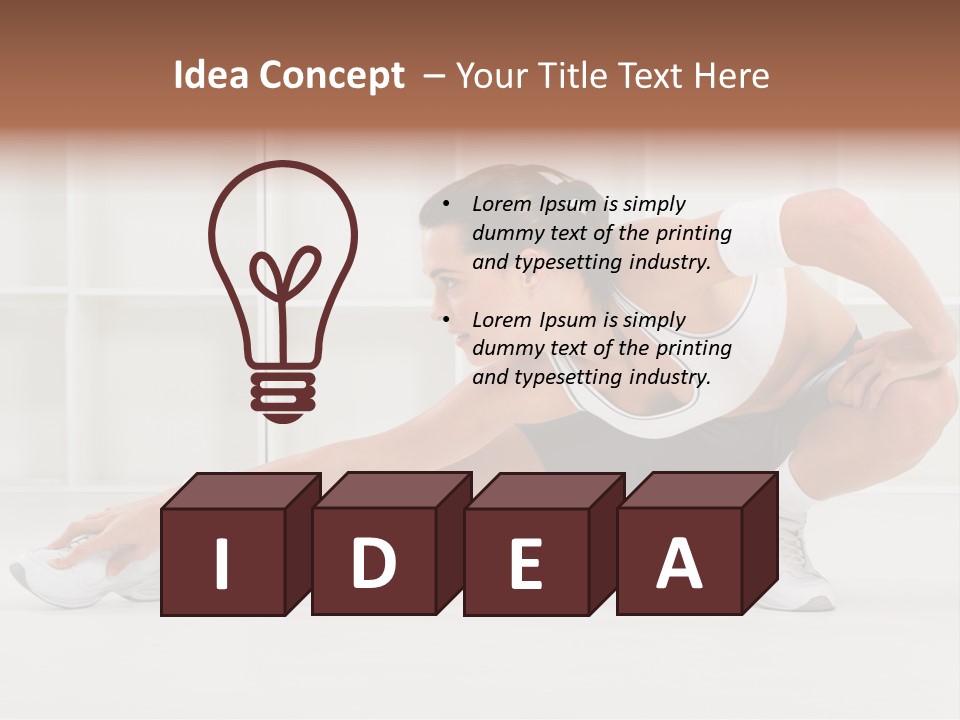 Fitness Beauty Stretch PowerPoint Template