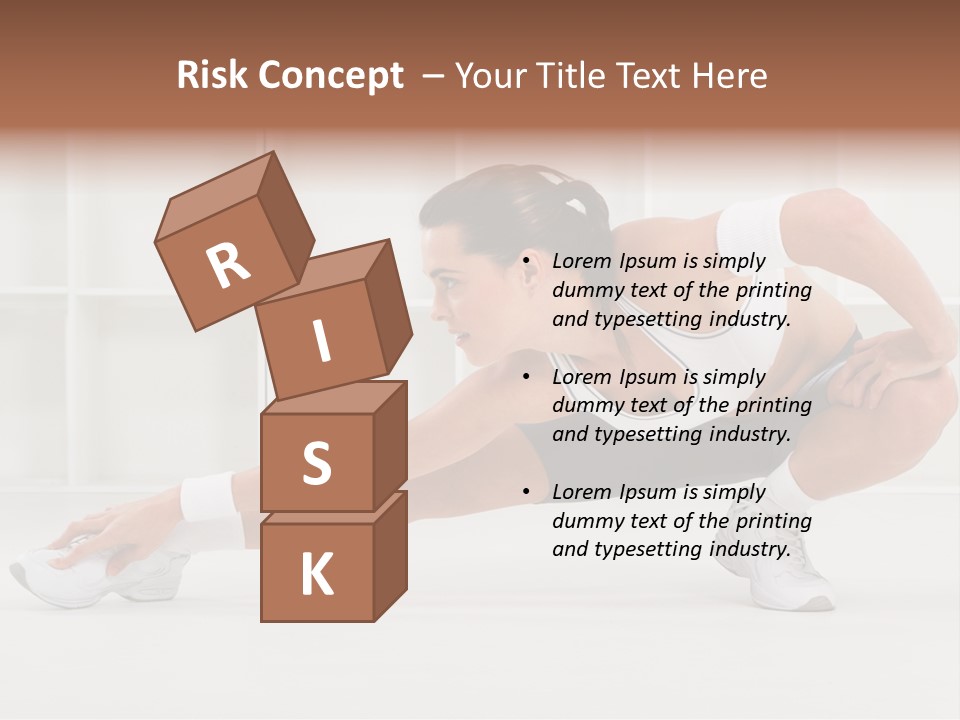 Fitness Beauty Stretch PowerPoint Template