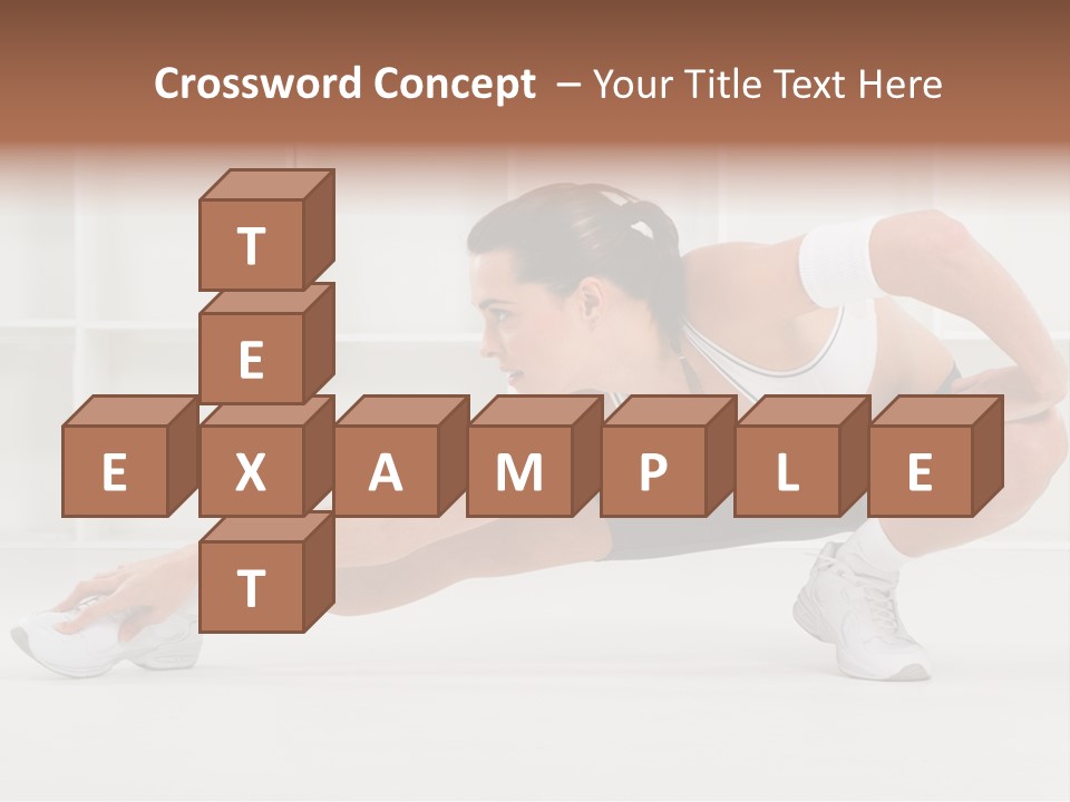 Fitness Beauty Stretch PowerPoint Template