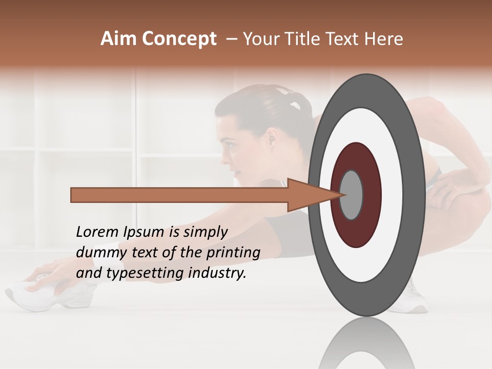 Fitness Beauty Stretch PowerPoint Template