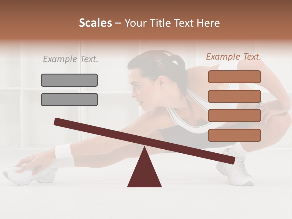 Fitness Beauty Stretch PowerPoint Template