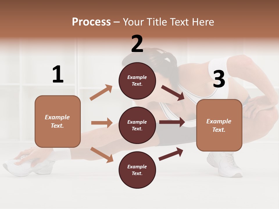 Fitness Beauty Stretch PowerPoint Template