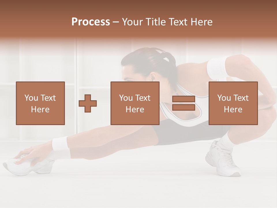 Fitness Beauty Stretch PowerPoint Template