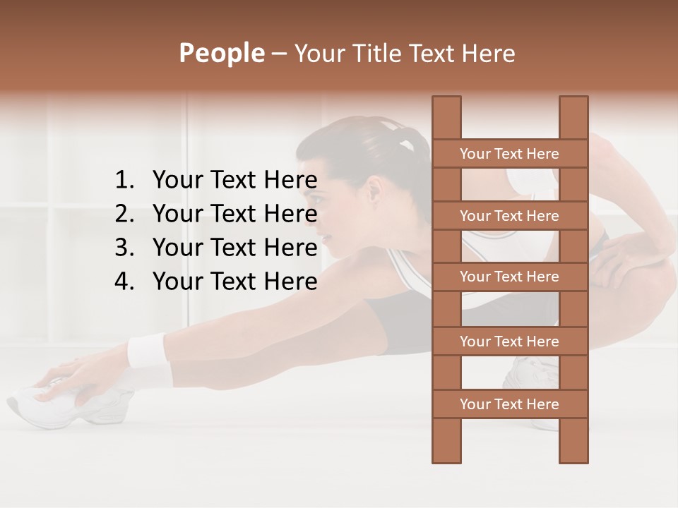 Fitness Beauty Stretch PowerPoint Template