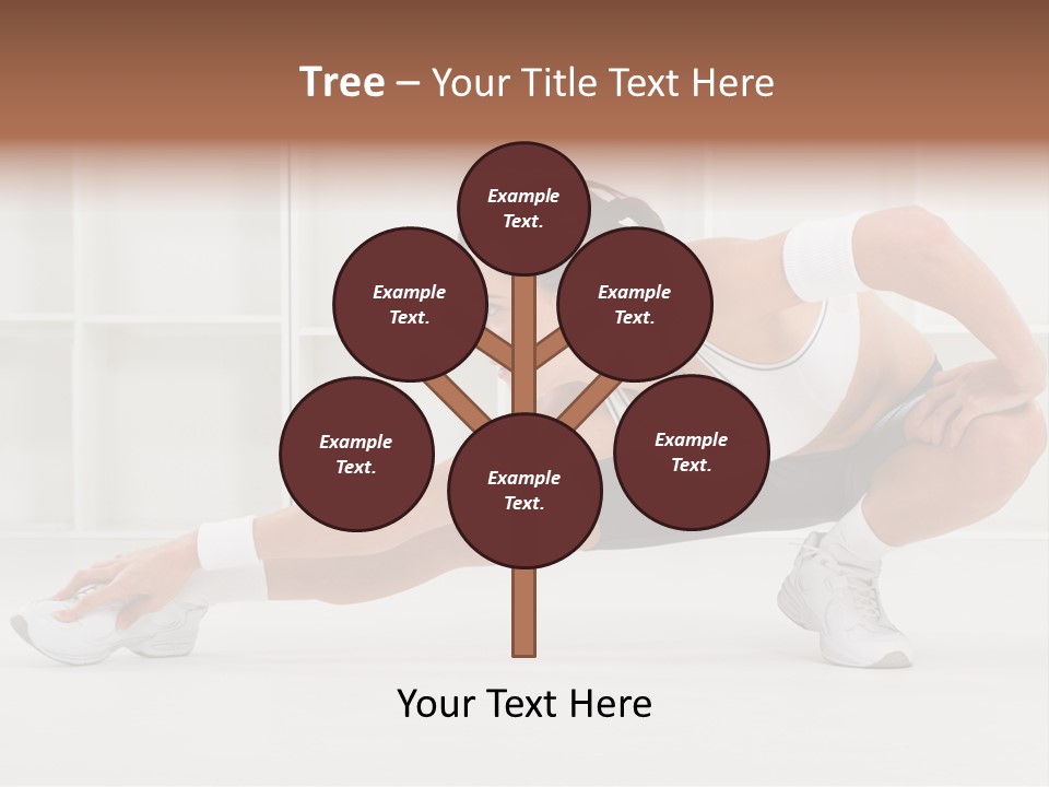 Fitness Beauty Stretch PowerPoint Template