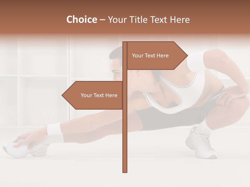 Fitness Beauty Stretch PowerPoint Template