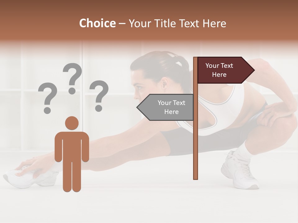 Fitness Beauty Stretch PowerPoint Template